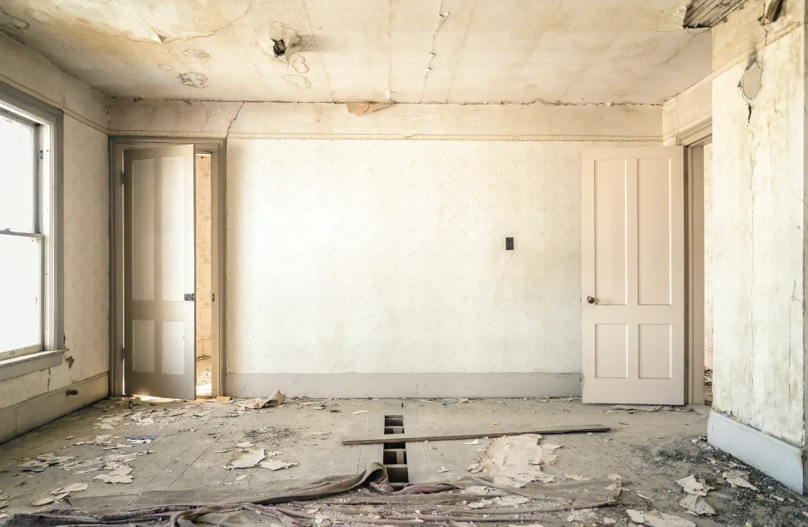 Waste disposal crew managing a cleanout project in National Harbor